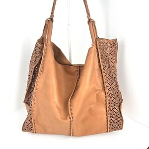 The Sak Los Feliz Perforated Brown Leather Tote